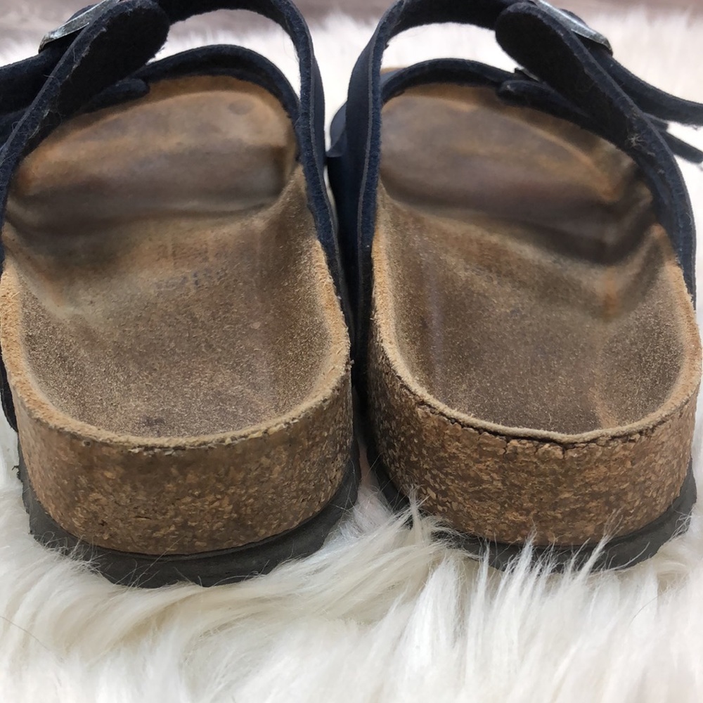 SOLD Navy blue Three Buckle Birkenstock Sandals 38 - Picture 8 of 9